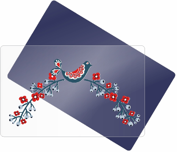 Wizytówki plastikowe przezroczyste - biały poddruk
