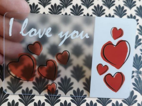  plastikowe wizytówki przezroczyste - z poddrukiem